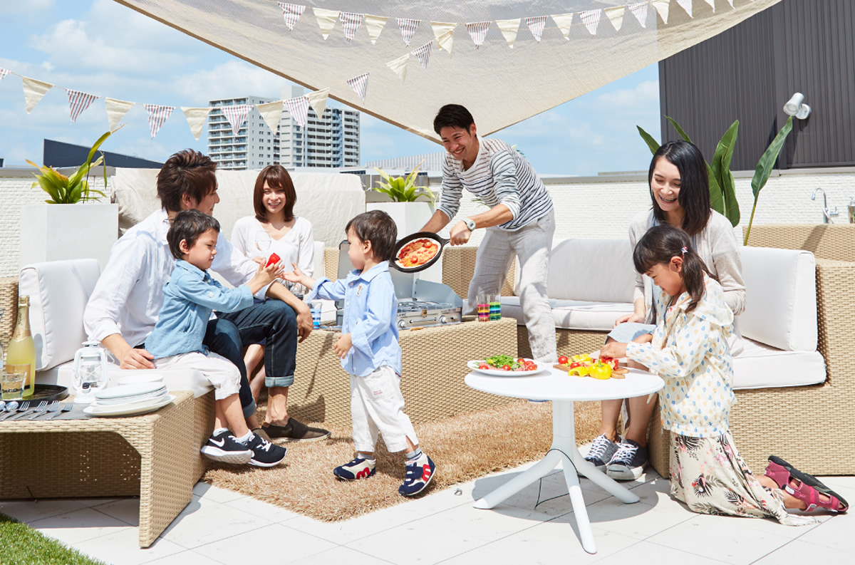 屋上庭園青空リビング